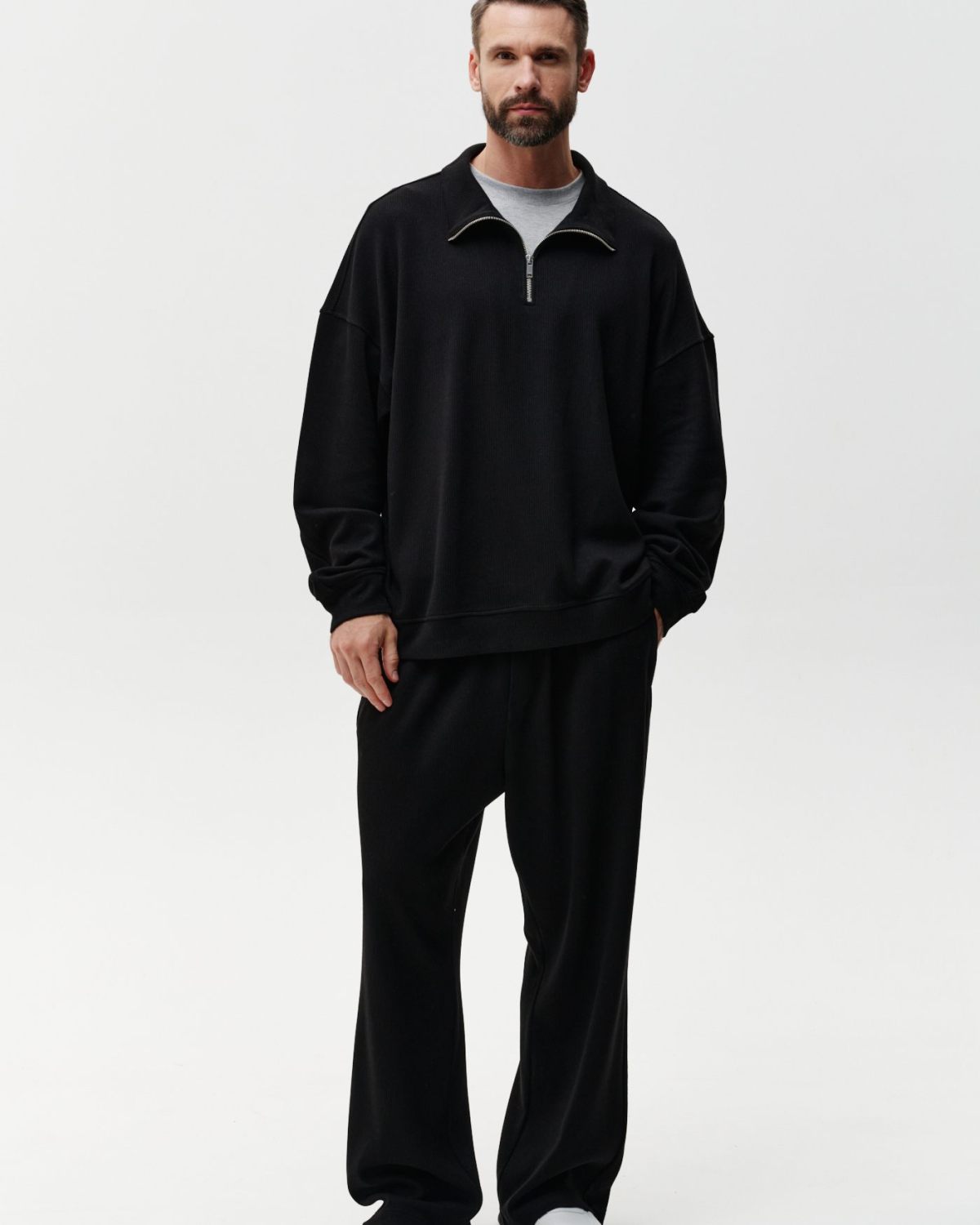 Джемпер с воротником на молнии Softwear Nikasport, 2M4SW32E1-25BLK21, цвет черный