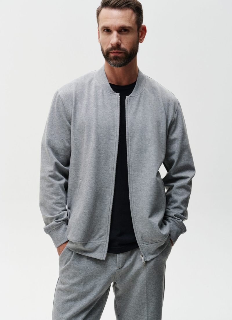 Джемпер на молнии Office Core Nikasport, 2M2OC31E1-25GRY/MLG10, цвет серый