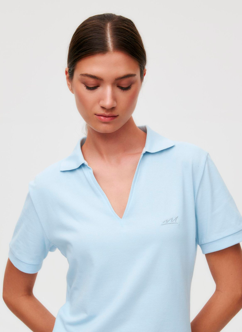 Поло Regular Pure Nikasport, W5CLP412-LGT/BLU, цвет голубой