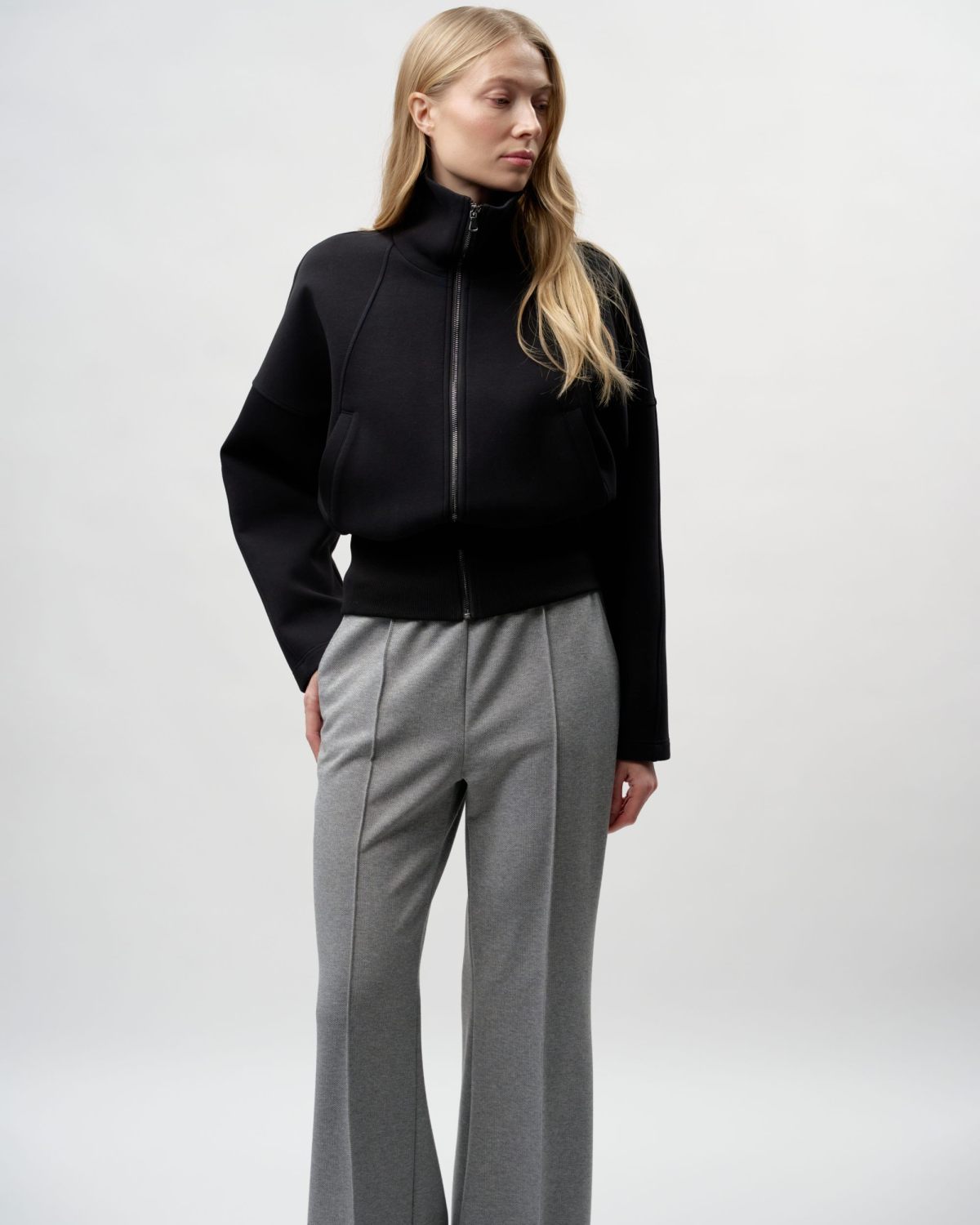 Джемпер с высоким воротом на молнии Pure Nikasport, W5CLP31-BLK, цвет черный