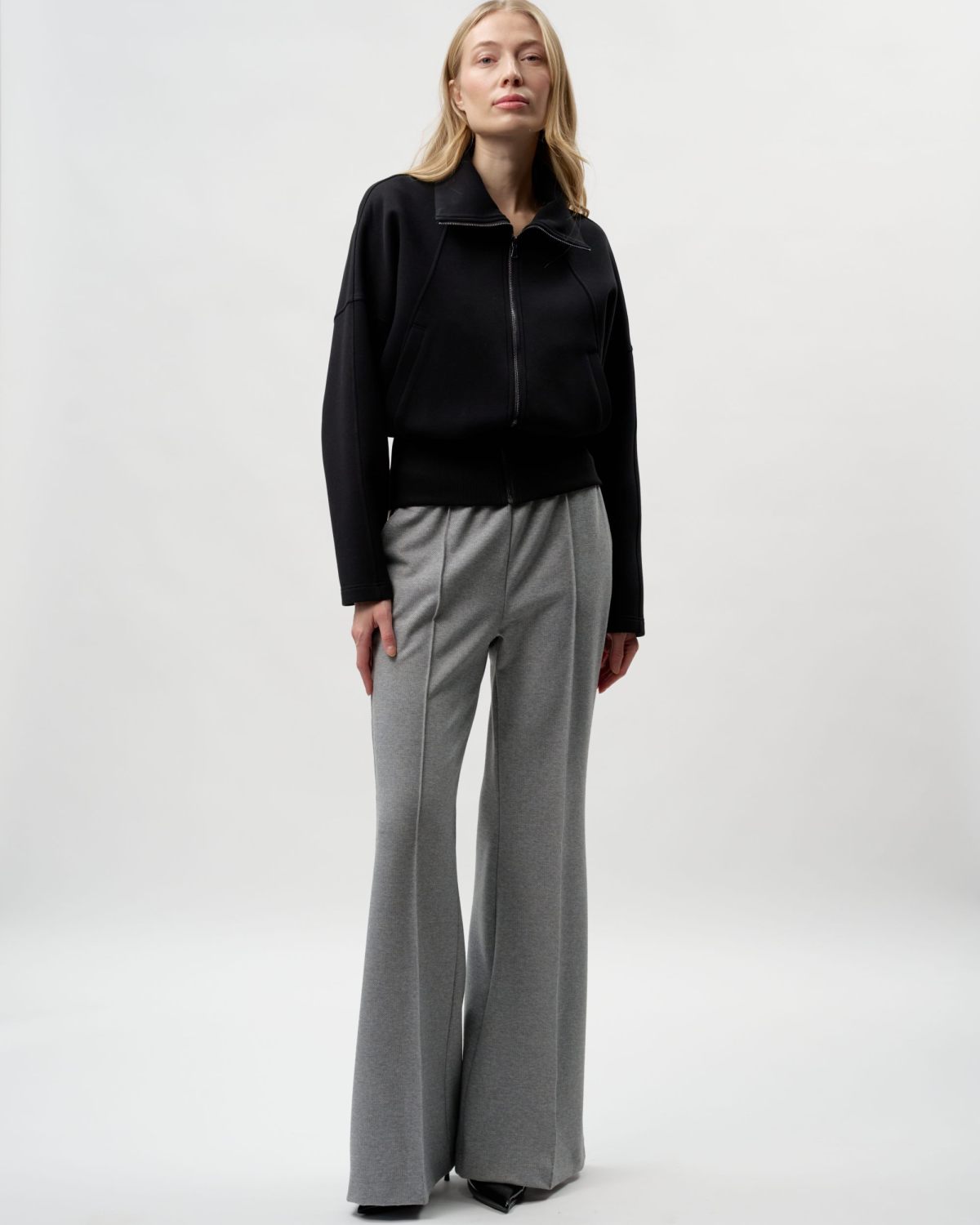 Джемпер с высоким воротом на молнии Pure Nikasport, W5CLP31-BLK, цвет черный