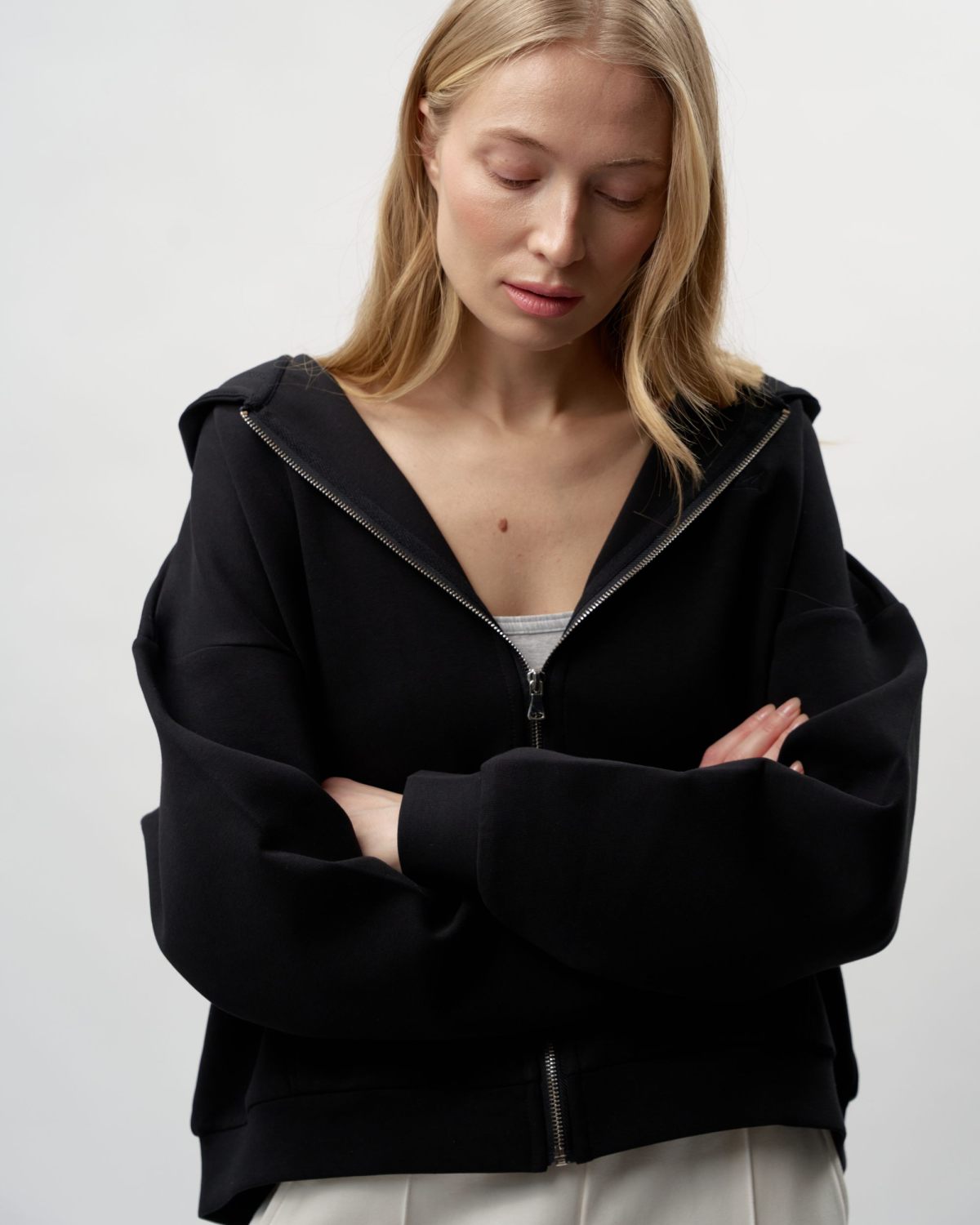 Худи на молнии Pure Nikasport, W5CLP34-BLK, цвет черный