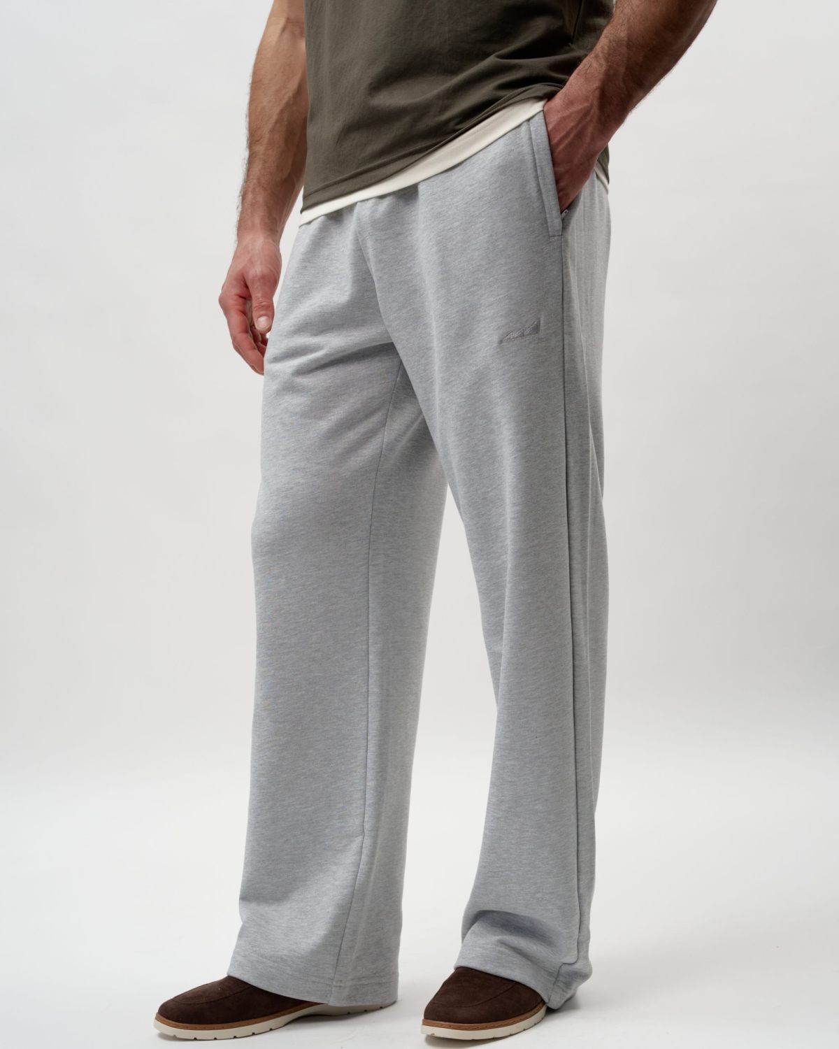 Брюки широкие Classic Nikasport, M5CL84-GRY/MLG, цвет серый меланж