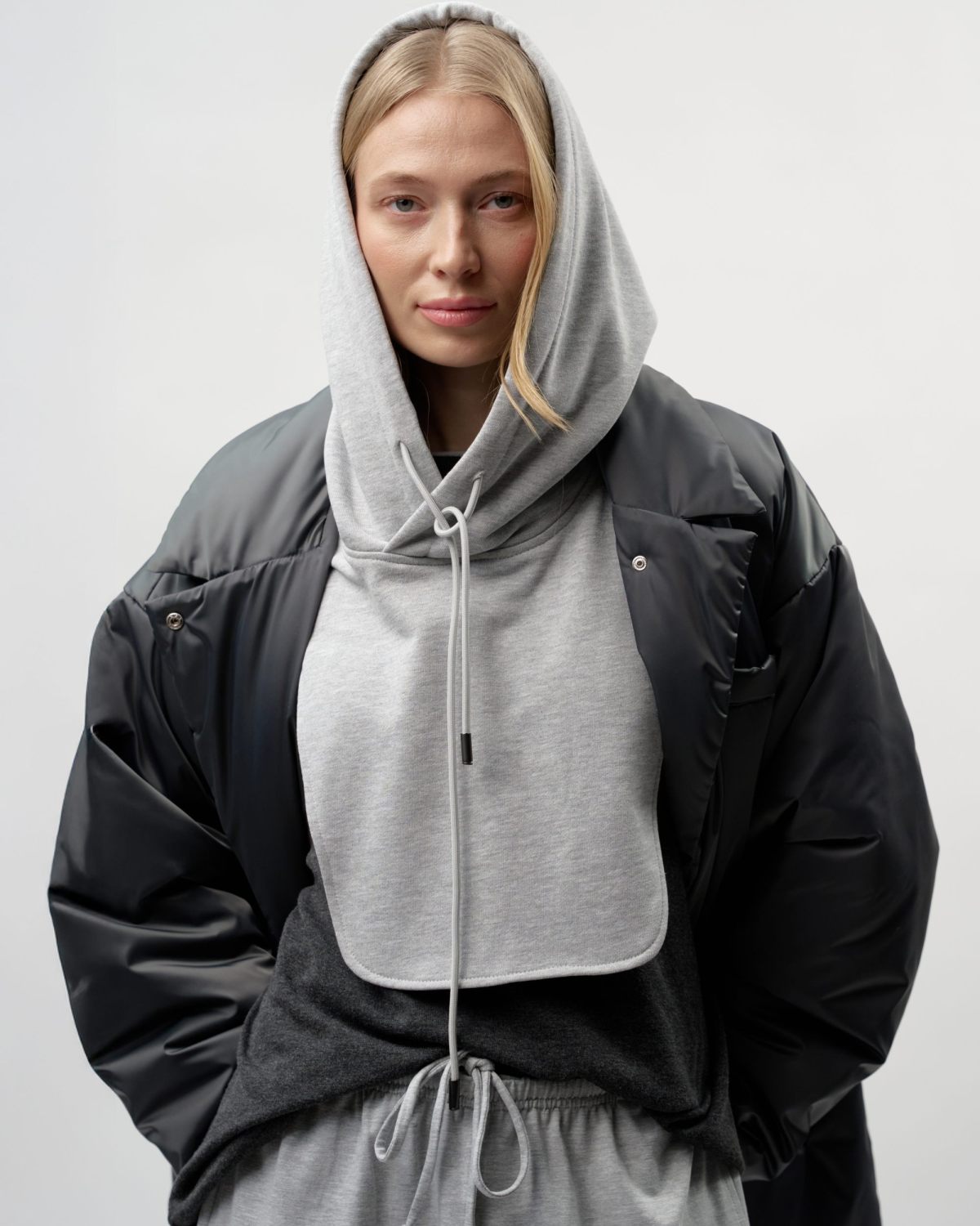 Капюшон Unisex из хлопка Classic Nikasport, U5CL141-GRY/MLG, цвет серый меланж