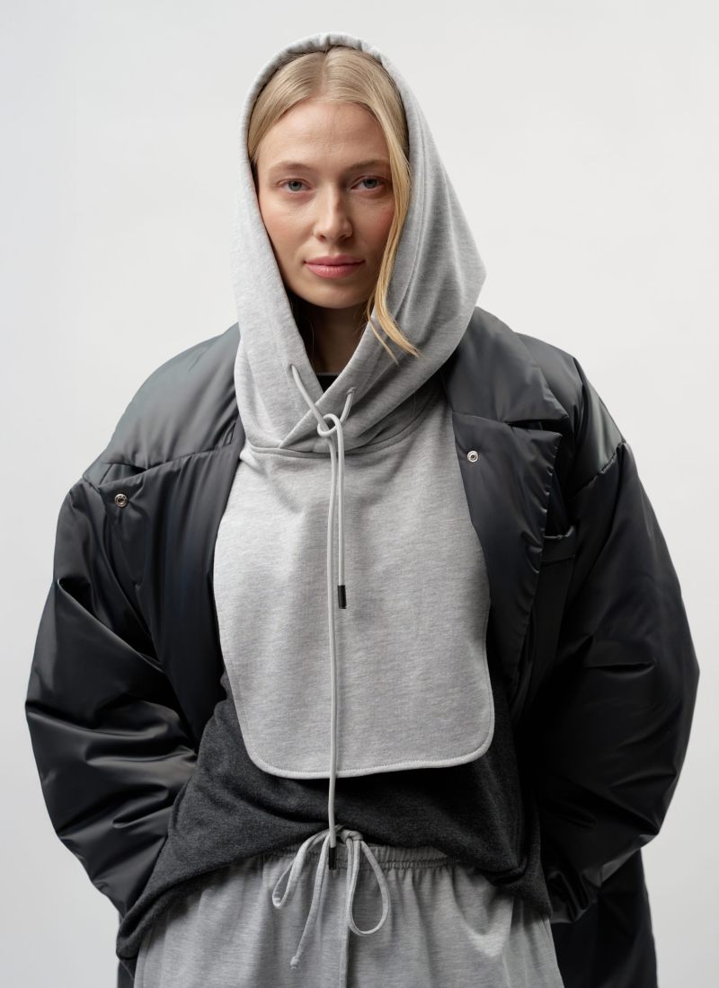 Капюшон Unisex из хлопка Classic Nikasport, U5CL141-GRY/MLG, цвет серый меланж