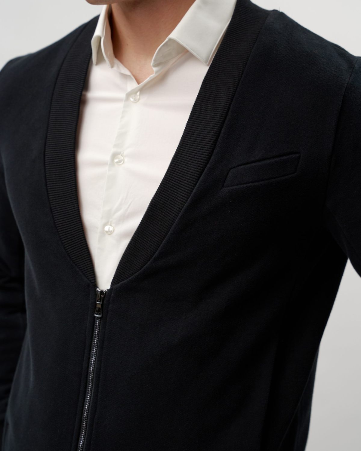 Джемпер смокинг  на молнии Villains Academy Nikasport, M3VA31-BLK, цвет черный