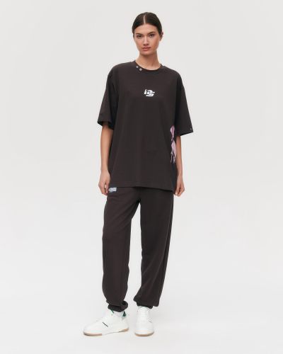 Футболка Oversize Oops Nikasport, W4OPS43-CHO, цвет шоколадный