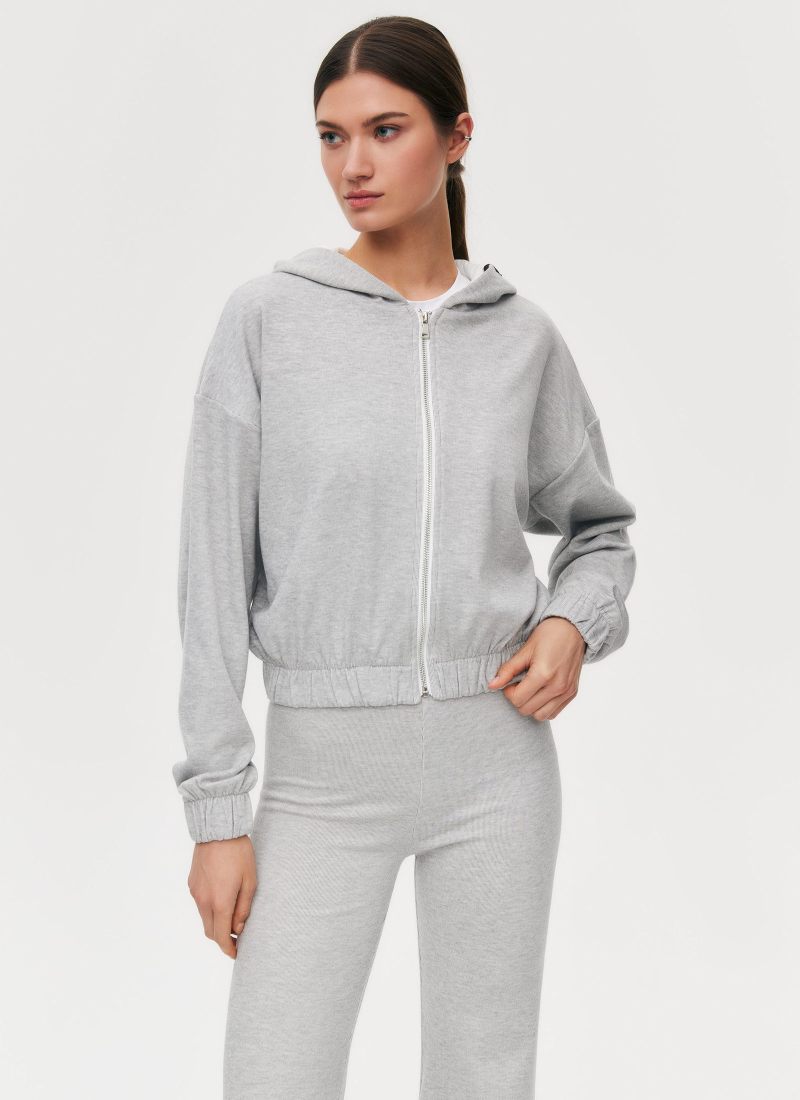 Укороченное худи на молнии Softwear Nikasport, W5HOM34-GRY/MLG, цвет серый меланж