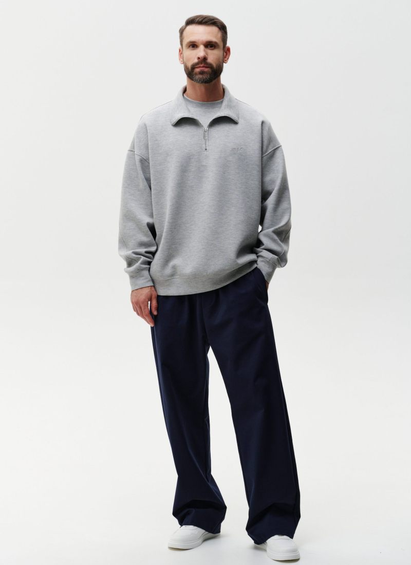 Джемпер с воротником стойкой на молнии Pure Nikasport, 3M3PR32E1-13GRY/MLG21, цвет серый