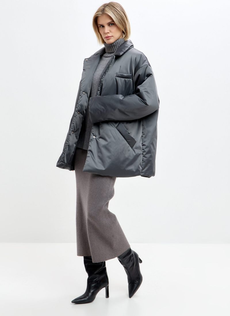 Утепленное пальто Pure Nikasport, 1W8PR110W-47GPH40, цвет графит