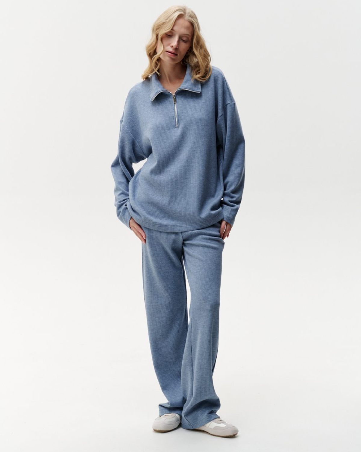Джемпер с воротником на молнии Softwear Nikasport, 2W4SW32E1-25LGT/BLU78, цвет голубой