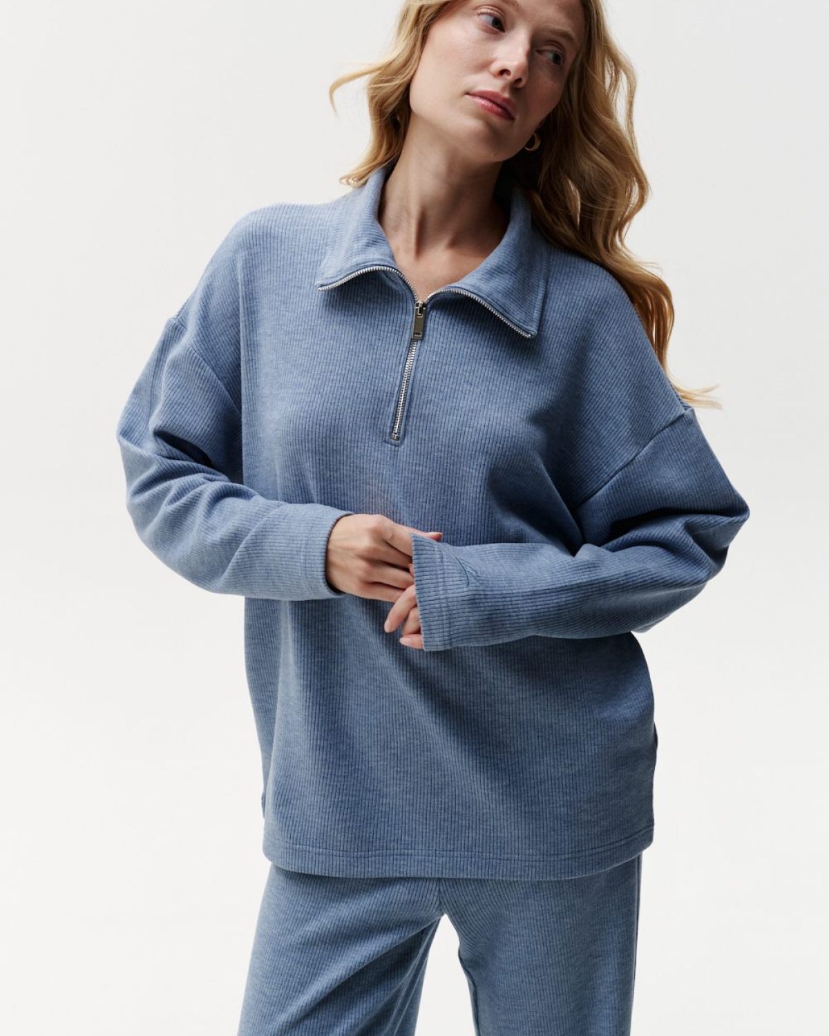 Джемпер с воротником на молнии Softwear Nikasport, 2W4SW32E1-25LGT/BLU78, цвет голубой