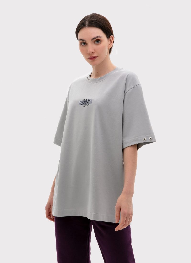 Футболка Oversize Oops Nikasport, W4OPS43-GRY, цвет серый