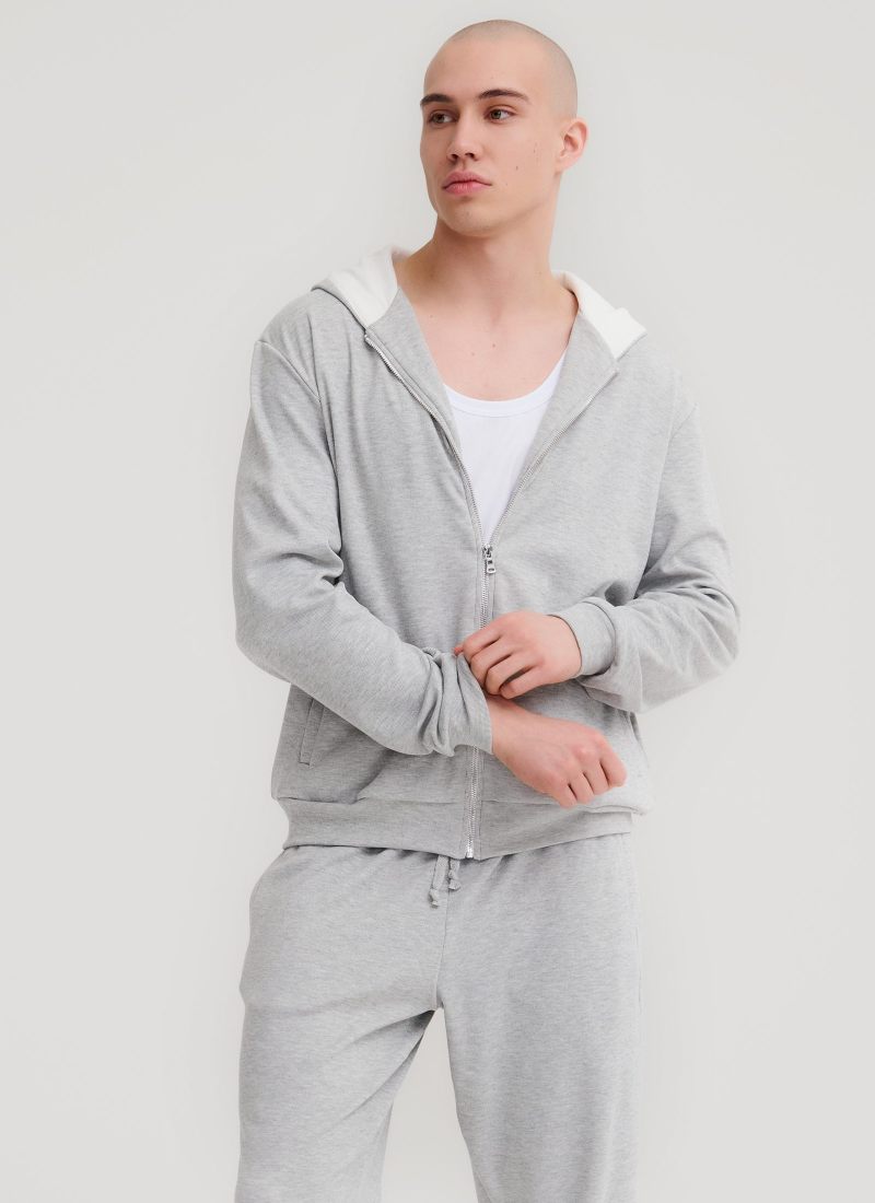 Худи на молнии Softwear Nikasport, M5HOM34-GRY/MLG, цвет серый меланж