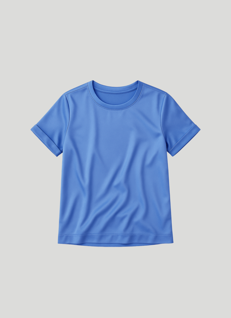 Блузка с коротким рукавом Nikasport, W3GN55-BLU, цвет голубой