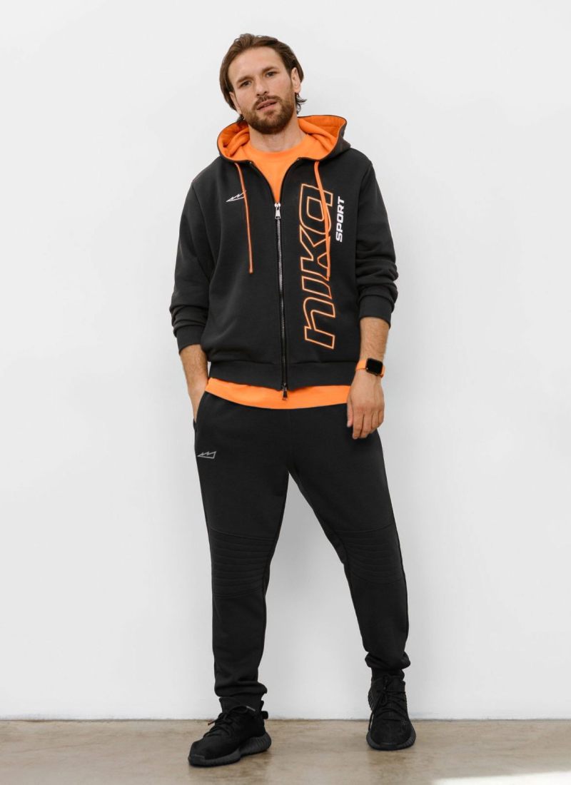 Худи на молнии NIKASPORT Nikasport, BG25-M92-DRK/GRY, цвет темно-серый