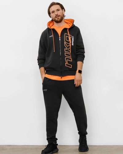 Худи на молнии NIKASPORT Nikasport, BG25-M92-DRK/GRY, цвет темно-серый