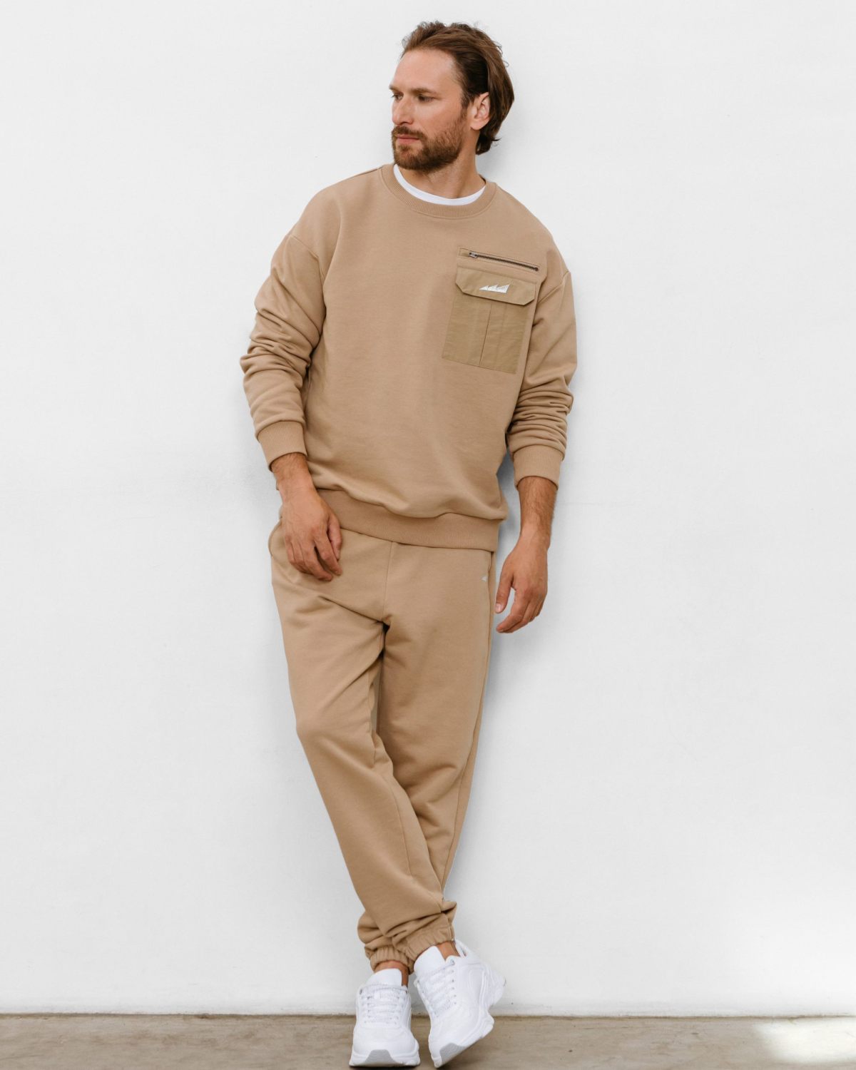 Брюки джоггеры Beige&Grey Nikasport, BG54-M11-BGE, цвет бежевый