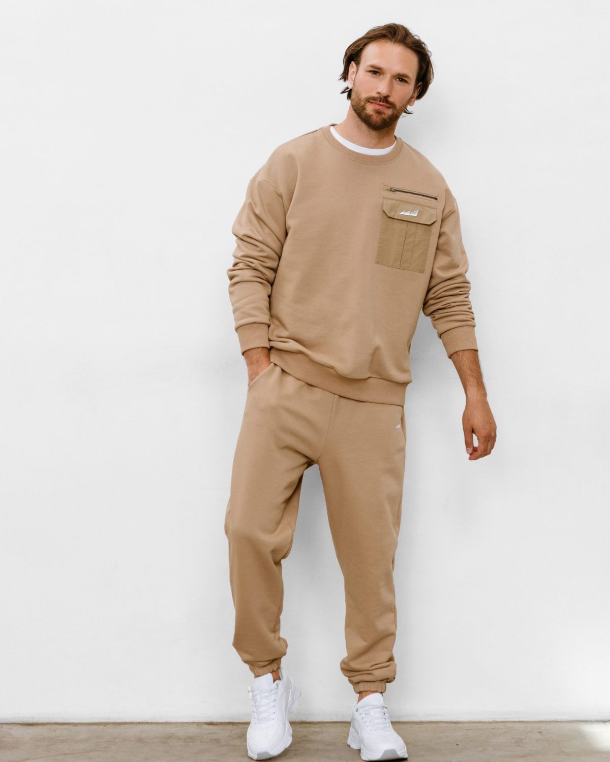 Брюки джоггеры Beige&Grey Nikasport, BG54-M11-BGE, цвет бежевый