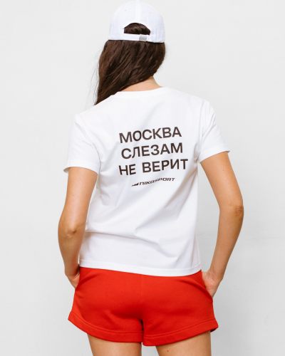 Футболка regular с принтом Nikasport, BW11-W72-WHT, цвет белый