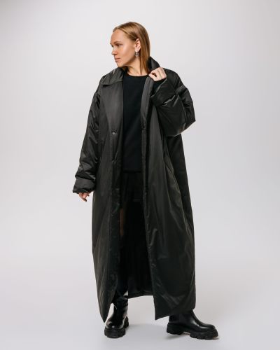 Пальто Oversize на кнопках Infinity Nikasport, INF101-W99-BLK, цвет черный