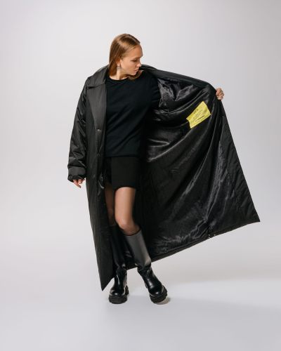 Пальто Oversize на кнопках Infinity Nikasport, INF101-W99-BLK, цвет черный