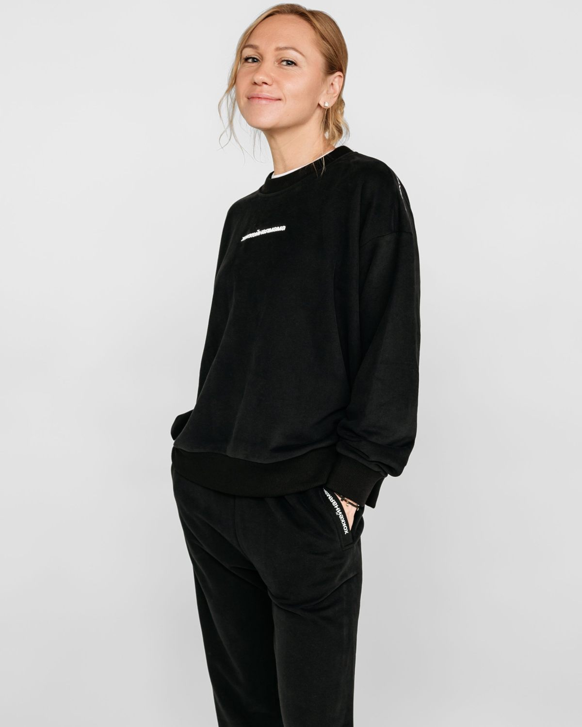 Брюки джоггеры Хоккейные мамы Nikasport, HM54-W99-BLK, цвет черный