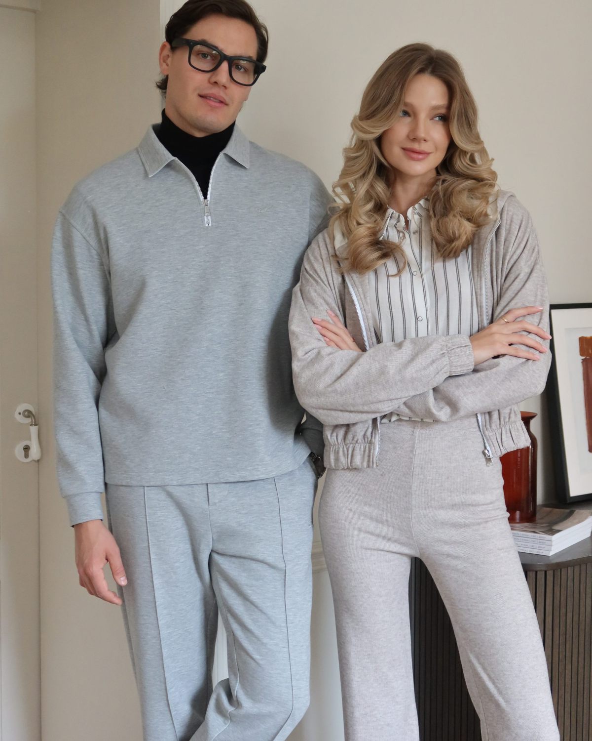 Брюки прямые со стрелками Pure Nikasport, M5CLP811-GRY/MLG, цвет серый меланж