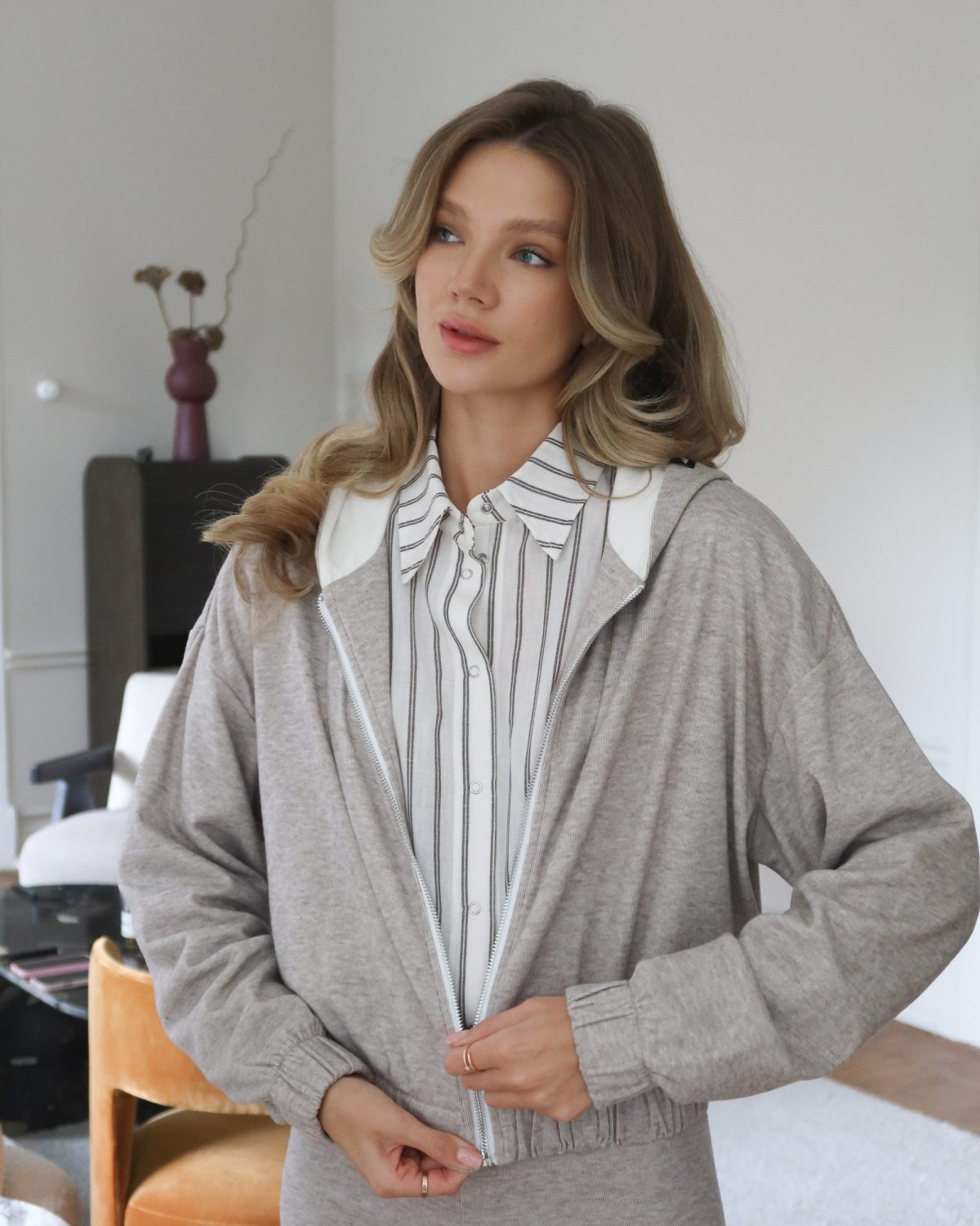 Укороченное худи на молнии Softwear Nikasport, W5HOM34-BGE/MLG, цвет бежевый