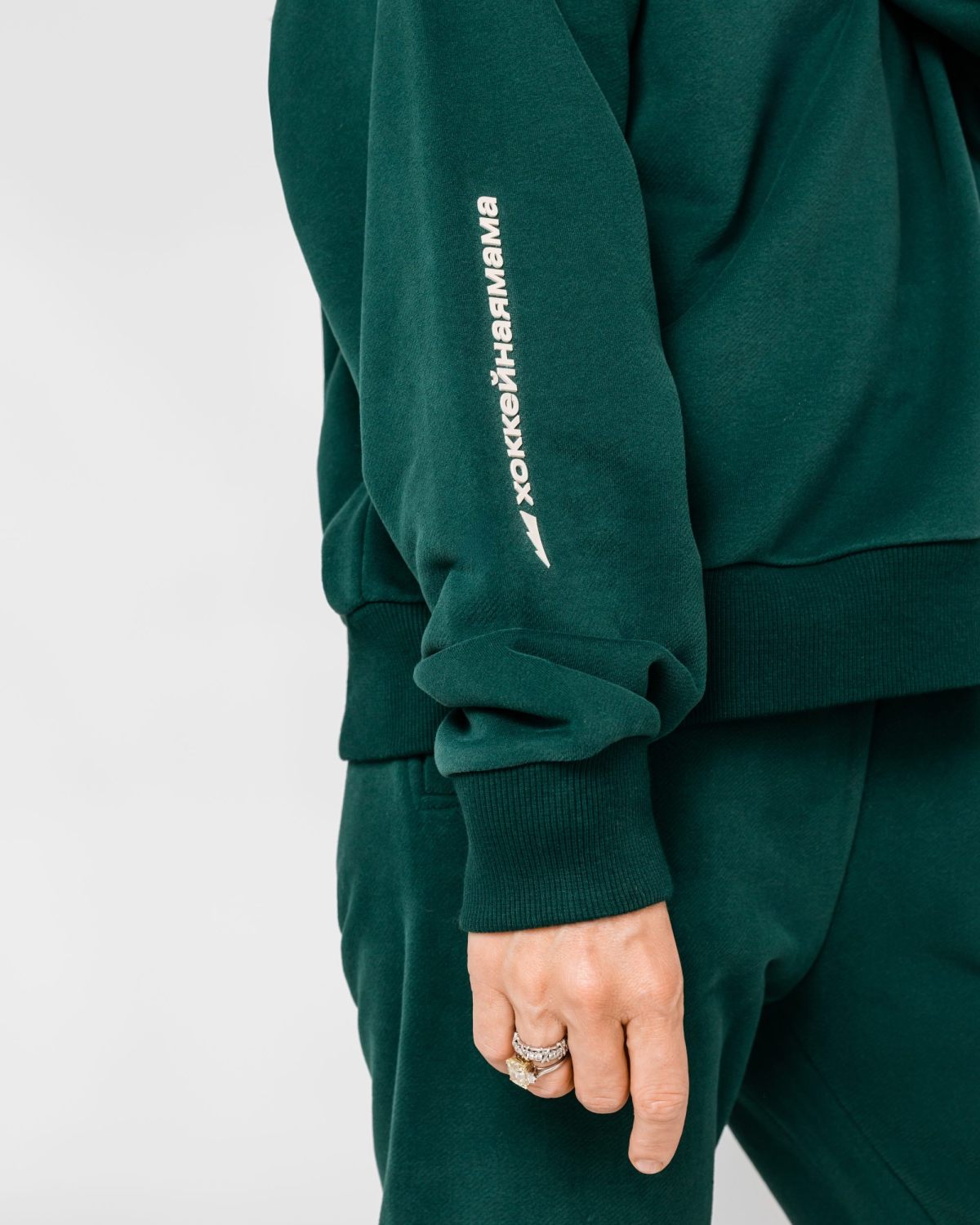 Свитшот Хоккейные мамы Nikasport, HM22-W-FIR, цвет ель