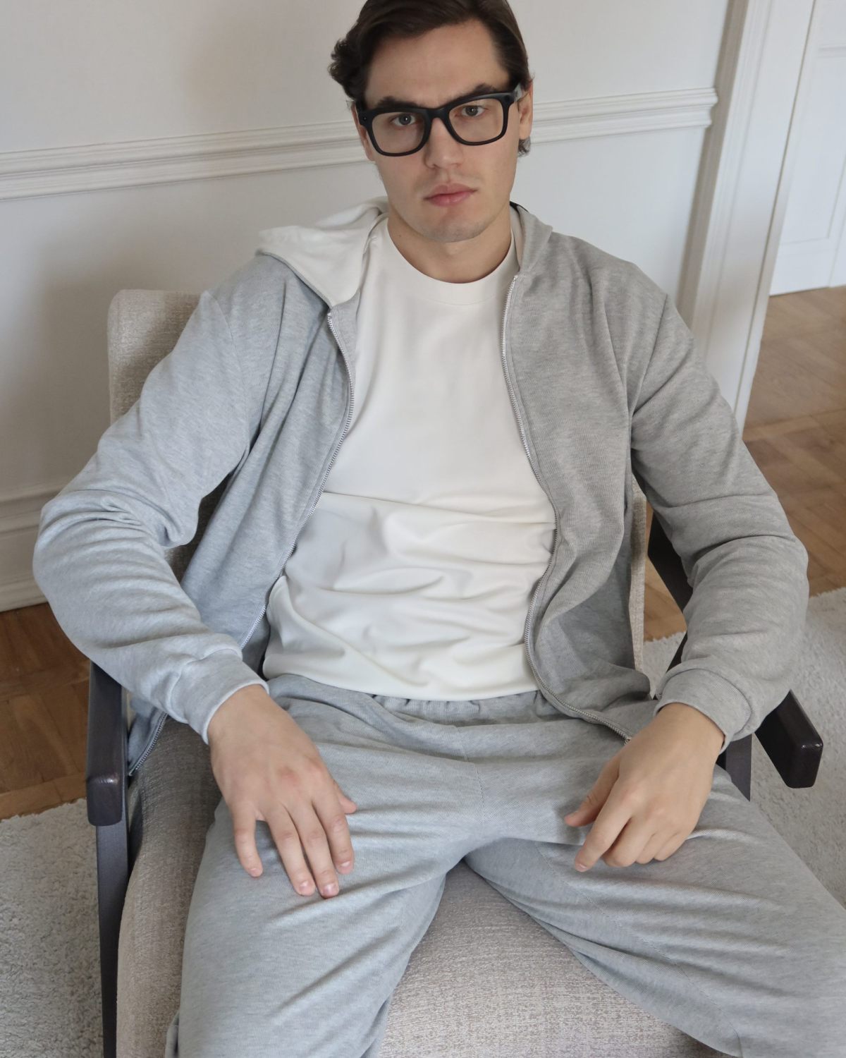 Худи на молнии Softwear Nikasport, M5HOM34-GRY/MLG, цвет серый меланж