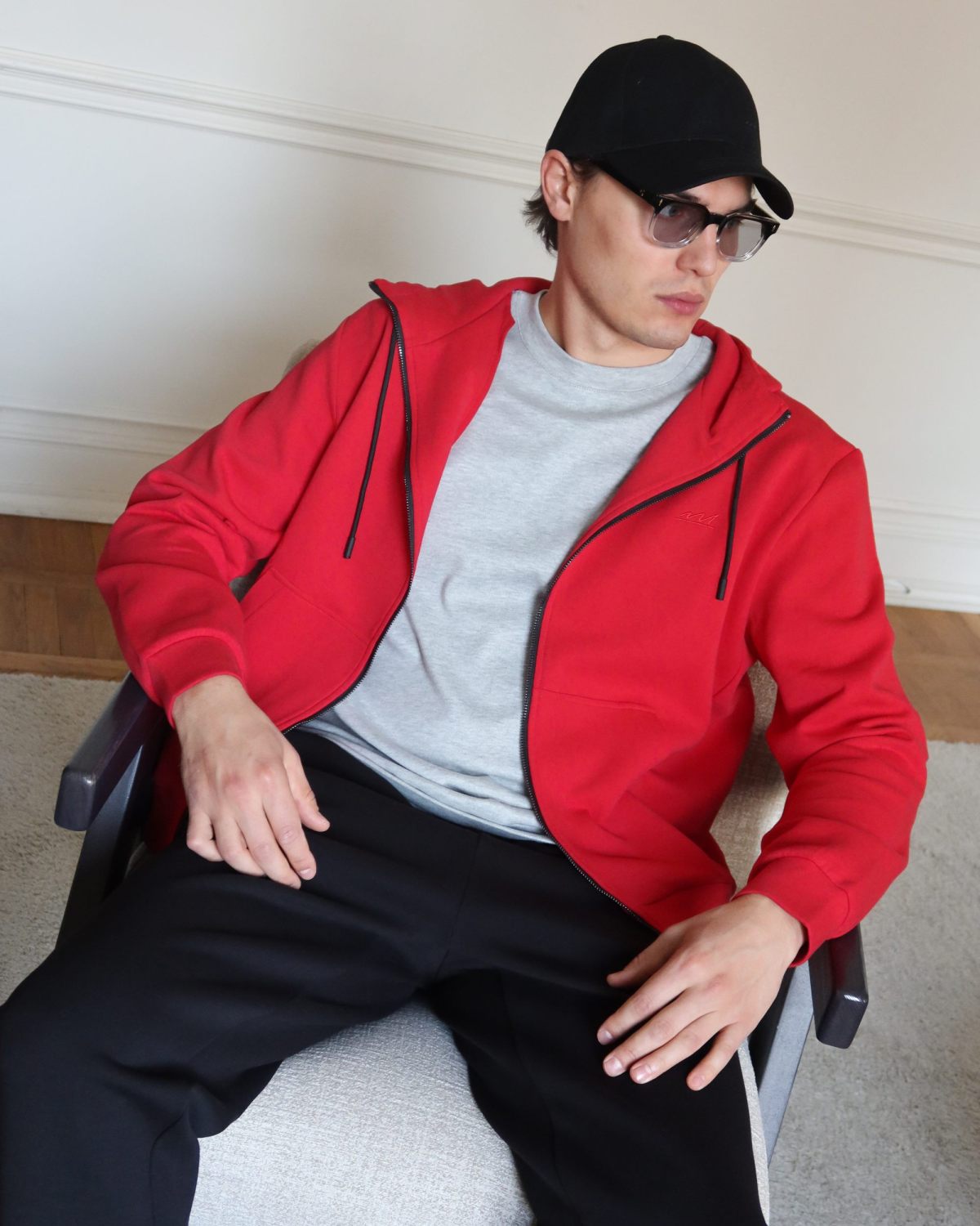 Худи на молнии Pure Nikasport, M5CLP34-RED, цвет красный