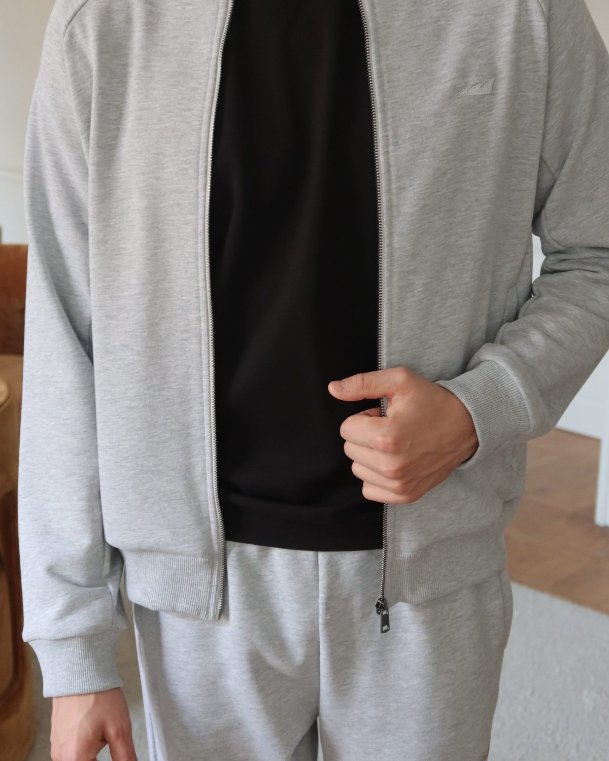 Джемпер на молнии Classic Nikasport, M5CL31-GRY/MLG, цвет серый меланж