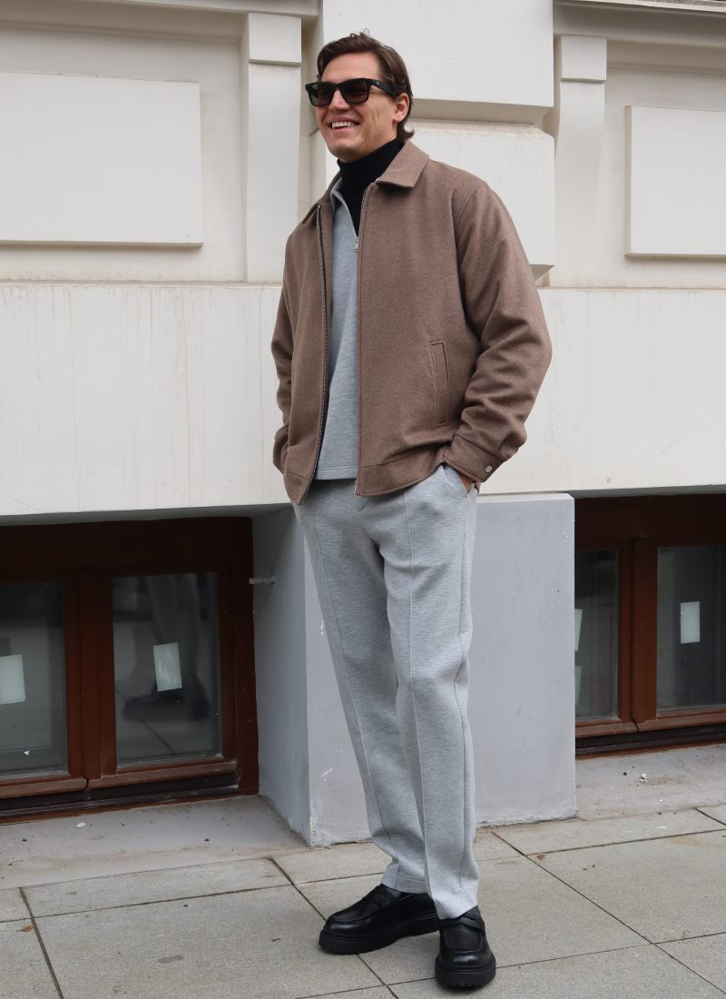 Брюки прямые со стрелками Pure Nikasport, M5CLP811-GRY/MLG, цвет серый меланж