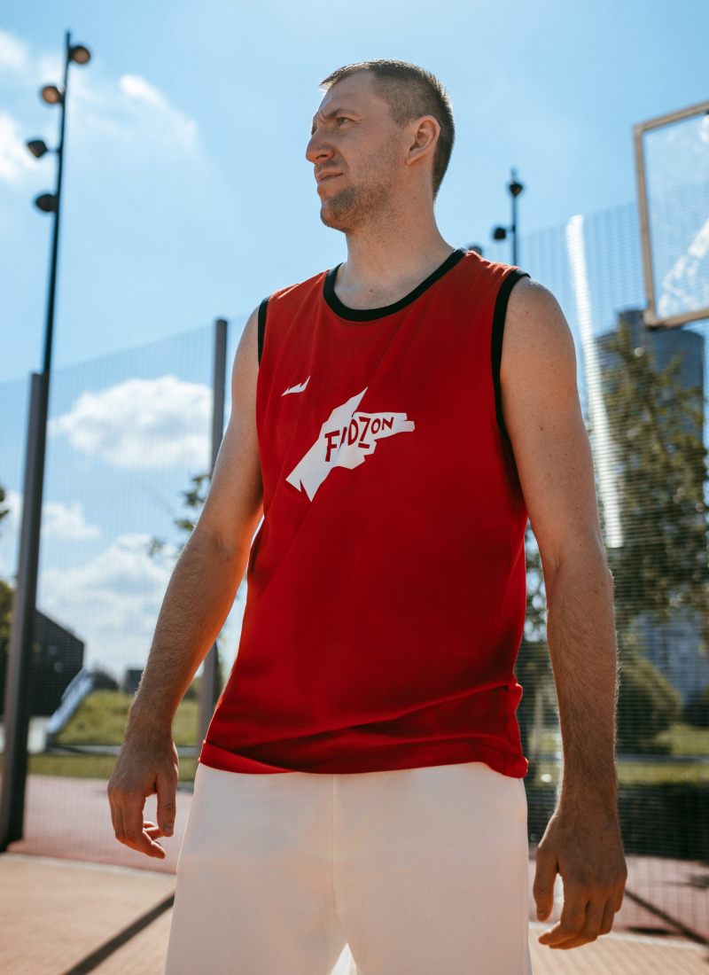 Майка в баскетбольном стиле FRIZITEAM Nikasport, FZ34-MT77-RED, цвет красный