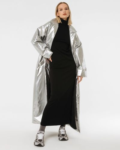 Пальто OVERSIZE Nikasport, INF101-W99-SLV, цвет серебристый