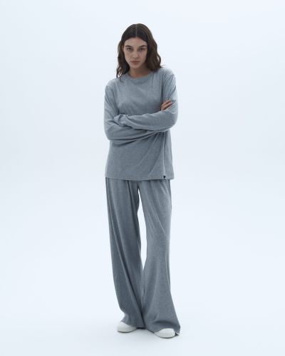 Брюки широкие прямые_Loose Nikasport, W5CL84-GRY, цвет серый