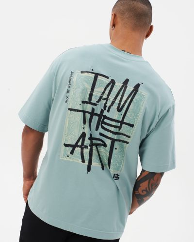 Футболка OVERSIZE с принтом I'm the ART Nikasport, M4ITA43-MNT, цвет мятный