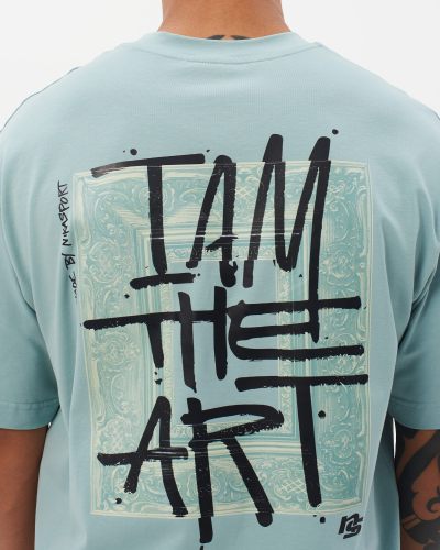 Футболка OVERSIZE с принтом I'm the ART Nikasport, M4ITA43-MNT, цвет мятный