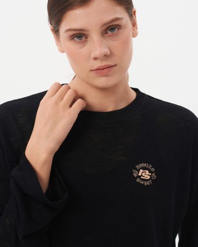 Лонгслив с принтом Sweet nature Nikasport, W4SN44-BLK, цвет черный