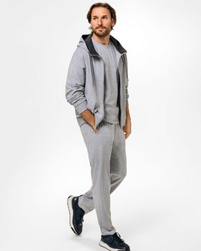 Толстовка на молнии с капюшоном Nikasport, CL25-M111-GRY/MLG, цвет серый меланж