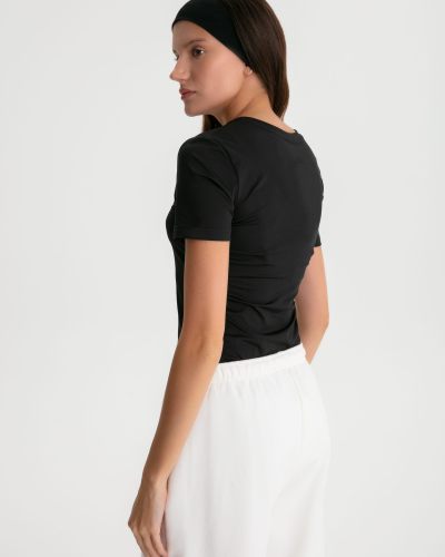Футболка Regular с V-вырезом Classic + Nikasport, W5CLP413-BLK, цвет черный