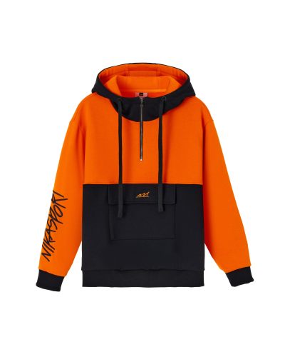 Худи с молнией SMART BOYS GANG Nikasport, SBG25-B-ORG/BLK, цвет оранжевый + черный